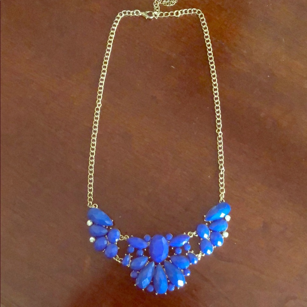 Blue & Gold Statement Necklace